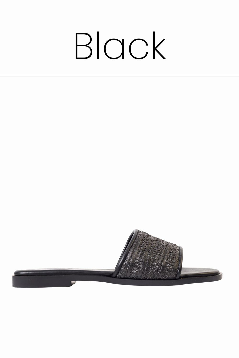 Summer slippers no buckle black