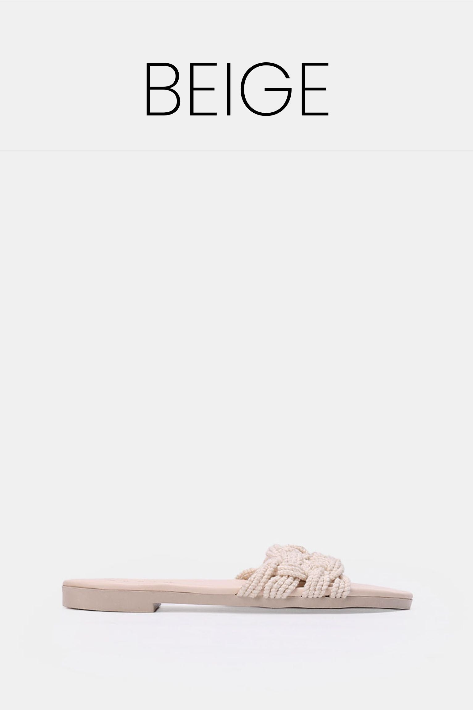 Creamy knitted slippers