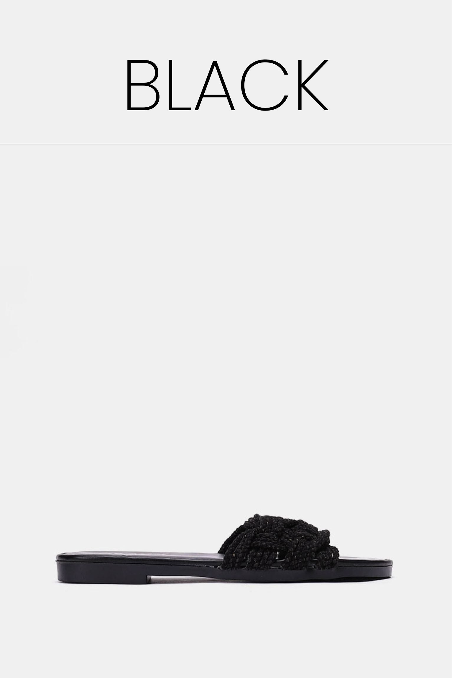 Black knitted slippers