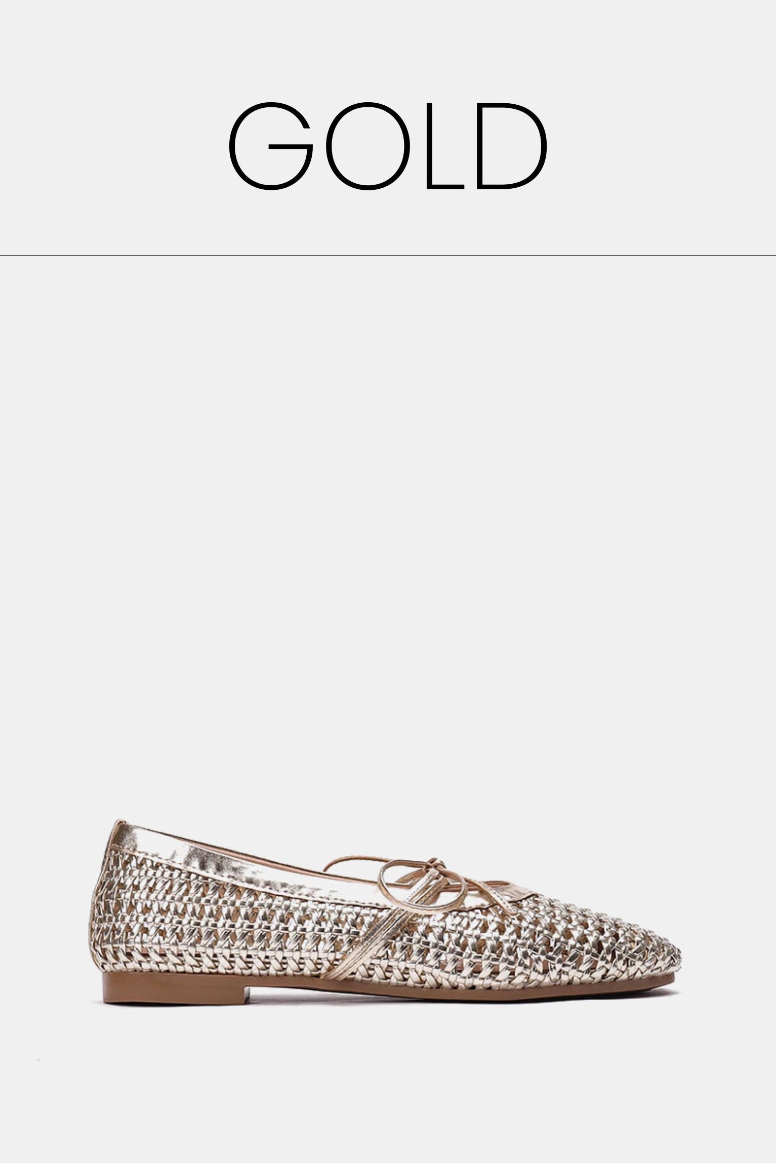 Gold braided woven flat