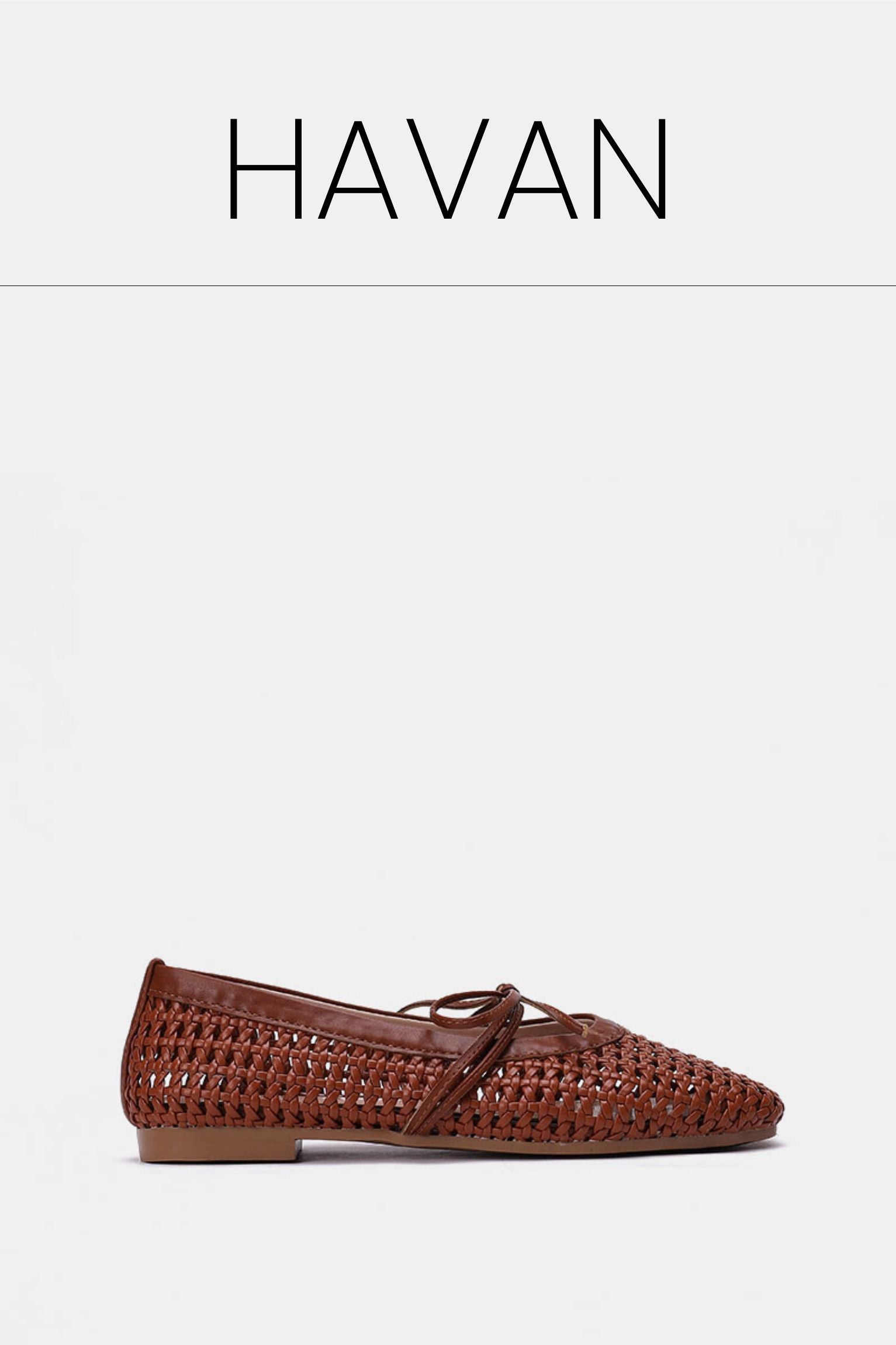 Tan braided woven flat