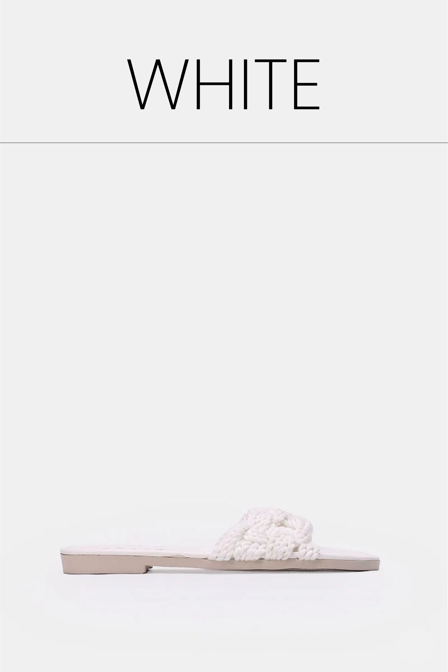 White knitted slippers