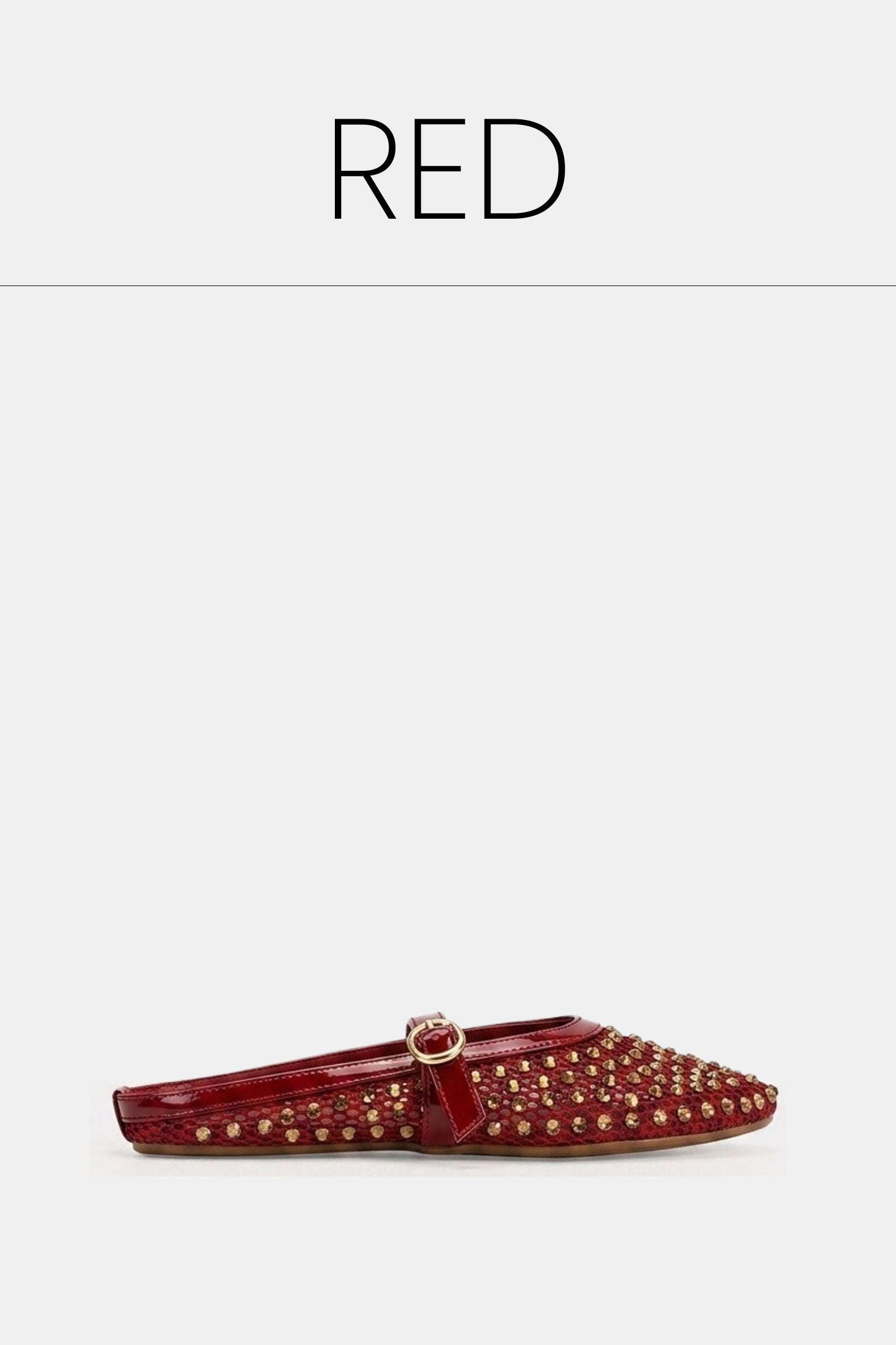 Jeweled red mule