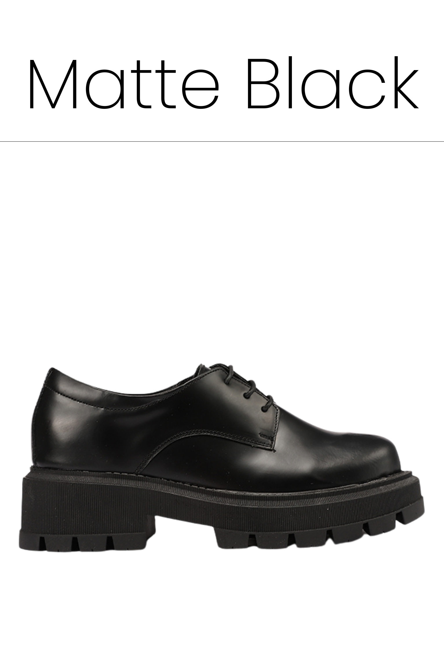 Matte black leather derby loafers